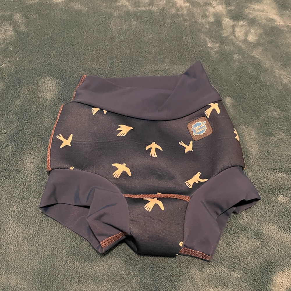 Seagull Patterned Kids Happy Nappy Duo Swim Diaper, size XL 1-2 years